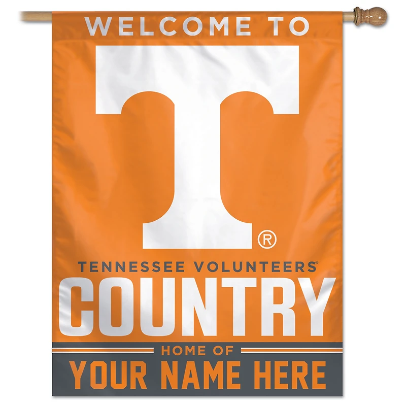 WinCraft Tennessee Volunteers Personalized 27'' x 37'' Single-Sided Vertical Banner