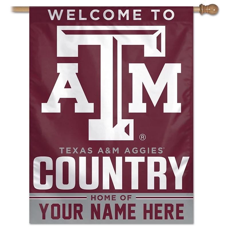 WinCraft Texas A&M Aggies Personalized 27'' x 37'' Single-Sided Vertical Banner