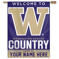 WinCraft Washington Huskies Personalized 27'' x 37'' Single-Sided Vertical Banner