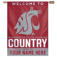 WinCraft Washington State Cougars Personalized 27'' x 37'' Single-Sided Vertical Banner