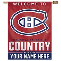 WinCraft Montreal Canadiens Personalized 27'' x 37'' Single-Sided Vertical Banner