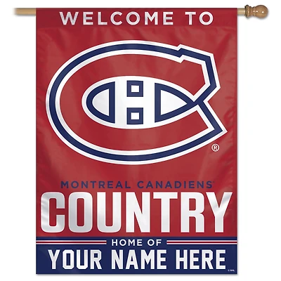 WinCraft Montreal Canadiens Personalized 27'' x 37'' Single-Sided Vertical Banner