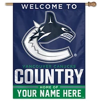 WinCraft Vancouver Canucks Personalized 27'' x 37'' Single-Sided Vertical Banner