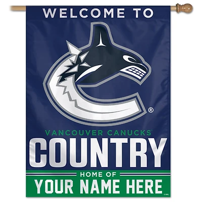 WinCraft Vancouver Canucks Personalized 27'' x 37'' Single-Sided Vertical Banner