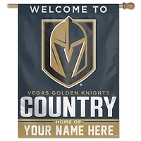 WinCraft Vegas Golden Knights Personalized 27'' x 37'' Single-Sided Vertical Banner