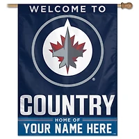 WinCraft Winnipeg Jets Personalized 27'' x 37'' Single-Sided Vertical Banner