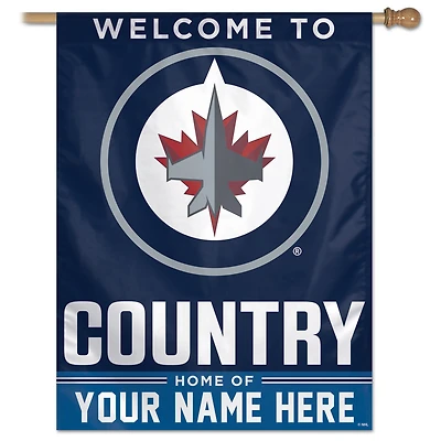 WinCraft Winnipeg Jets Personalized 27'' x 37'' Single-Sided Vertical Banner