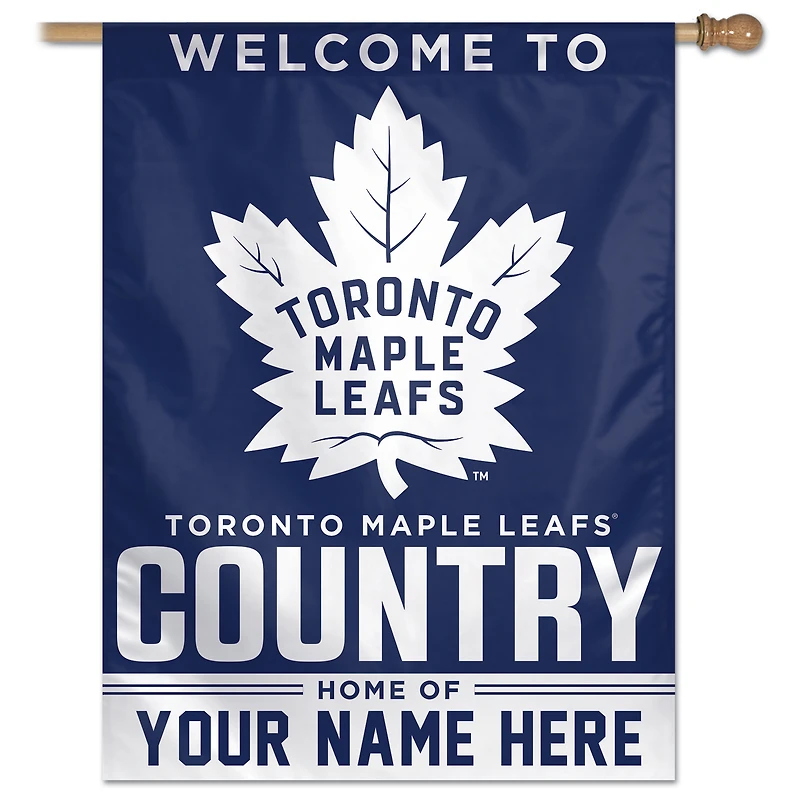 WinCraft Toronto Maple Leafs Personalized 27'' x 37'' Single-Sided Vertical Banner