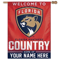 WinCraft Florida Panthers Personalized 27'' x 37'' Single-Sided Vertical Banner
