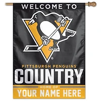 WinCraft Pittsburgh Penguins Personalized 27'' x 37'' Single-Sided Vertical Banner