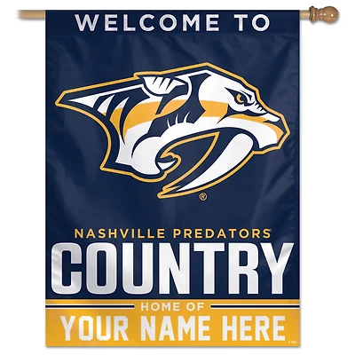 WinCraft Nashville Predators Personalized 27'' x 37'' Single-Sided Vertical Banner