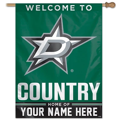 WinCraft Dallas Stars Personalized 27'' x 37'' Single-Sided Vertical Banner