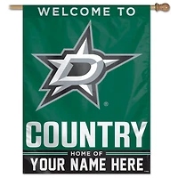 WinCraft Dallas Stars Personalized 27'' x 37'' Single-Sided Vertical Banner