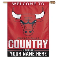 WinCraft Chicago Bulls Personalized 27'' x 37'' Single-Sided Vertical Banner