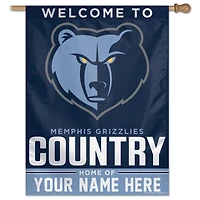 WinCraft Memphis Grizzlies Personalized 27'' x 37'' Single-Sided Vertical Banner