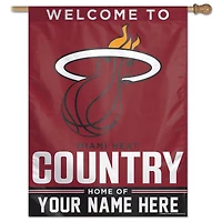 WinCraft Miami Heat Personalized 27'' x 37'' Single-Sided Vertical Banner