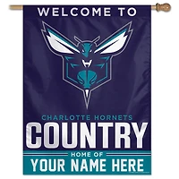 WinCraft Charlotte Hornets Personalized 27'' x 37'' Single-Sided Vertical Banner
