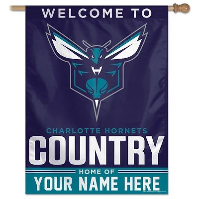 WinCraft Charlotte Hornets Personalized 27'' x 37'' Single-Sided Vertical Banner