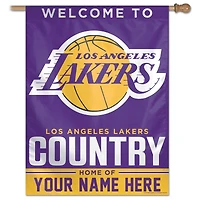 WinCraft Los Angeles Lakers Personalized 27'' x 37'' Single-Sided Vertical Banner