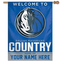 WinCraft Dallas Mavericks Personalized 27'' x 37'' Single-Sided Vertical Banner
