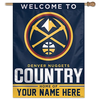 WinCraft Denver Nuggets Personalized 27'' x 37'' Single-Sided Vertical Banner