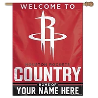 WinCraft Houston Rockets Personalized 27'' x 37'' Single-Sided Vertical Banner