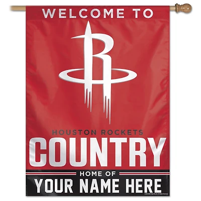 WinCraft Houston Rockets Personalized 27'' x 37'' Single-Sided Vertical Banner