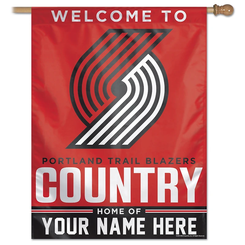 WinCraft Portland Trail Blazers Personalized 27'' x 37'' Single-Sided Vertical Banner