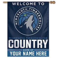 WinCraft Minnesota Timberwolves Personalized 27'' x 37'' Single-Sided Vertical Banner