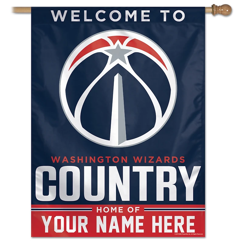 WinCraft Washington Wizards Personalized 27'' x 37'' Single-Sided Vertical Banner