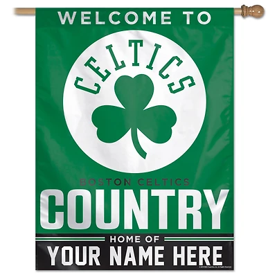 WinCraft Boston Celtics Personalized 27'' x 37'' Single-Sided Vertical Banner
