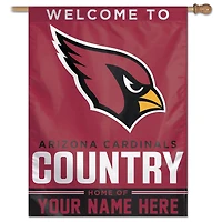 WinCraft Arizona Cardinals Personalized 27'' x 37'' Single-Sided Vertical Banner