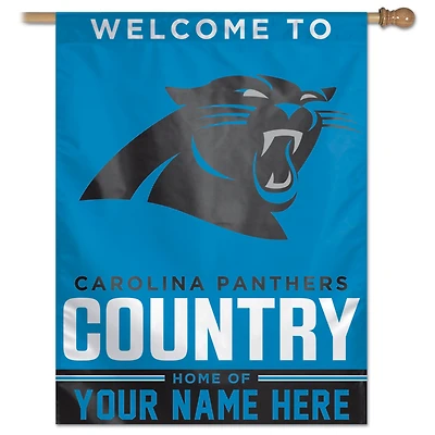 WinCraft Carolina Panthers Personalized 27'' x 37'' Single-Sided Vertical Banner