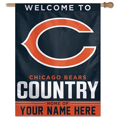 WinCraft Chicago Bears Personalized 27'' x 37'' Single-Sided Vertical Banner