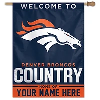 WinCraft Denver Broncos Personalized 27'' x 37'' Single-Sided Vertical Banner