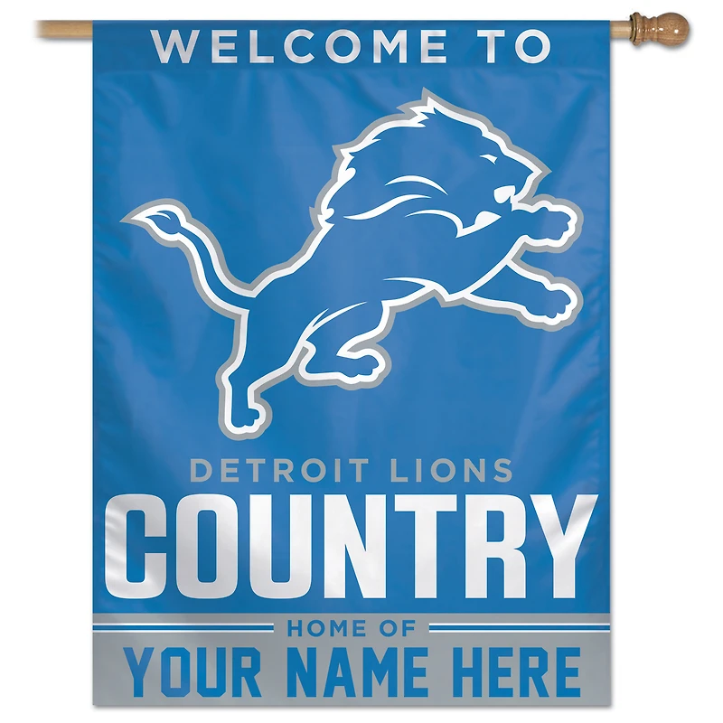 WinCraft Detroit Lions Personalized 27'' x 37'' Single-Sided Vertical Banner