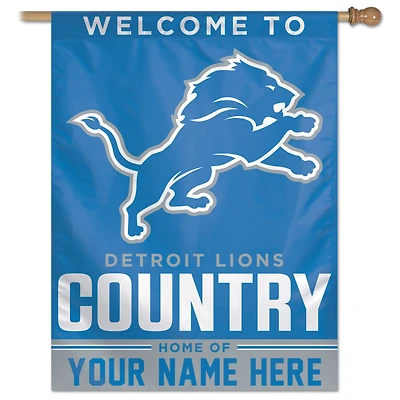 WinCraft Detroit Lions Personalized 27'' x 37'' Single-Sided Vertical Banner