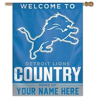 WinCraft Detroit Lions Personalized 27'' x 37'' Single-Sided Vertical Banner