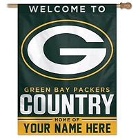 WinCraft Green Bay Packers Personalized 27'' x 37'' Single-Sided Vertical Banner