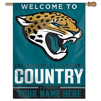 WinCraft Jacksonville Jaguars Personalized 27'' x 37'' Single-Sided Vertical Banner