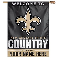 WinCraft New Orleans Saints Personalized 27'' x 37'' Single-Sided Vertical Banner