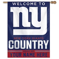 WinCraft New York Giants Personalized 27'' x 37'' Single-Sided Vertical Banner