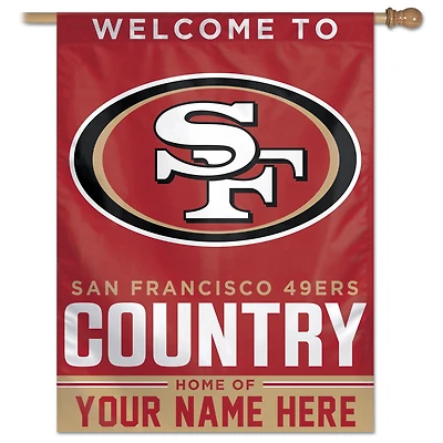 WinCraft San Francisco 49ers Personalized 27'' x 37'' Single-Sided Vertical Banner