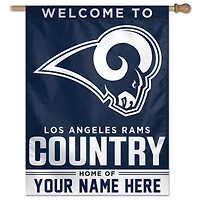 WinCraft Los Angeles Rams Personalized 27'' x 37'' Single-Sided Vertical Banner