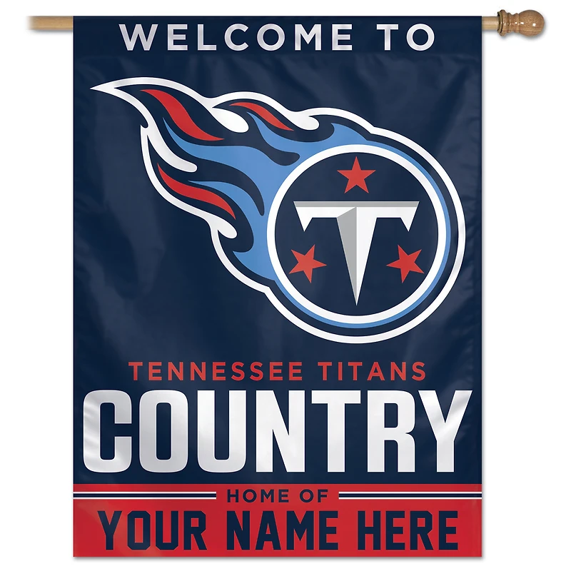 WinCraft Tennessee Titans Personalized 27'' x 37'' Single-Sided Vertical Banner