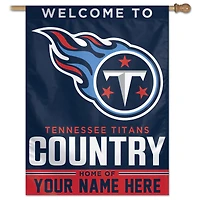 WinCraft Tennessee Titans Personalized 27'' x 37'' Single-Sided Vertical Banner