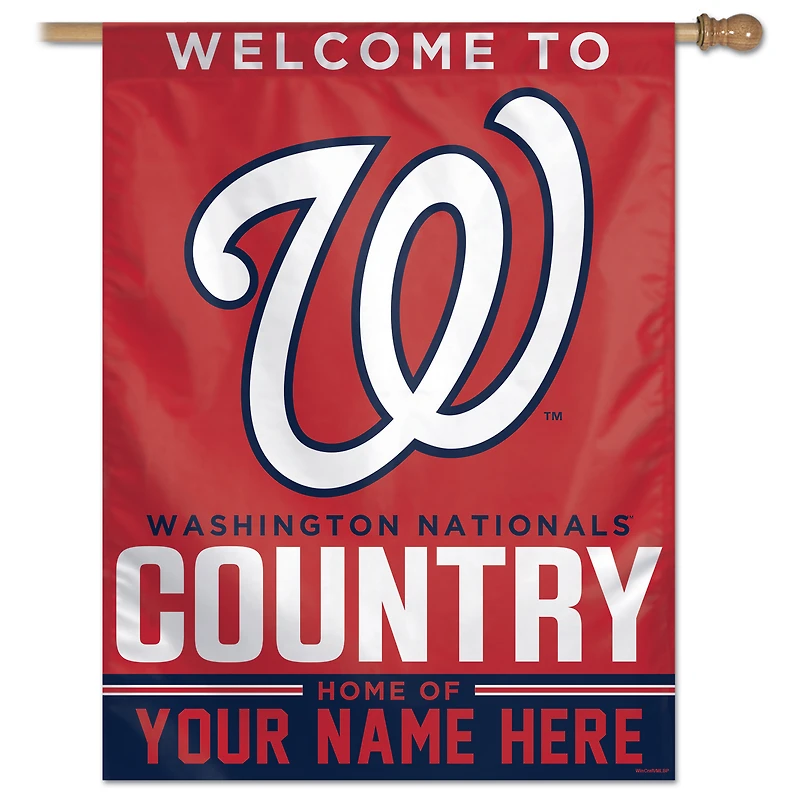 WinCraft Washington Nationals Personalized 27'' x 37'' Single-Sided Vertical Banner