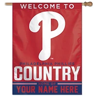 WinCraft Philadelphia Phillies Personalized 27'' x 37'' Single-Sided Vertical Banner