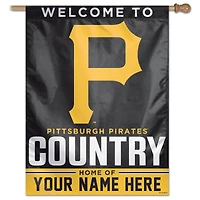 WinCraft Pittsburgh Pirates Personalized 27'' x 37'' Single-Sided Vertical Banner