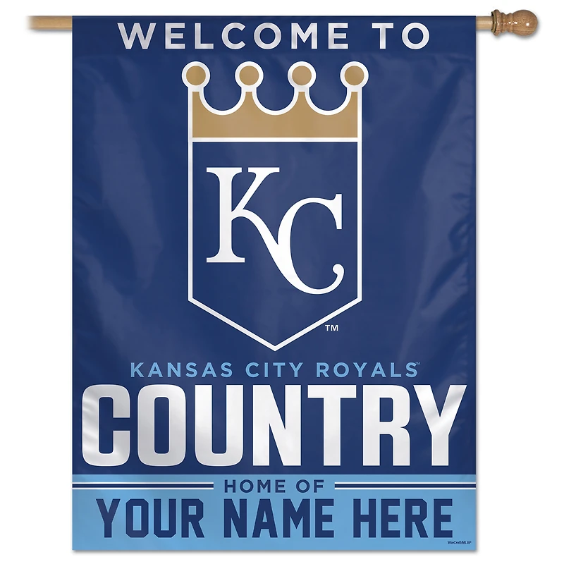 WinCraft Kansas City Royals Personalized 27'' x 37'' Single-Sided Vertical Banner